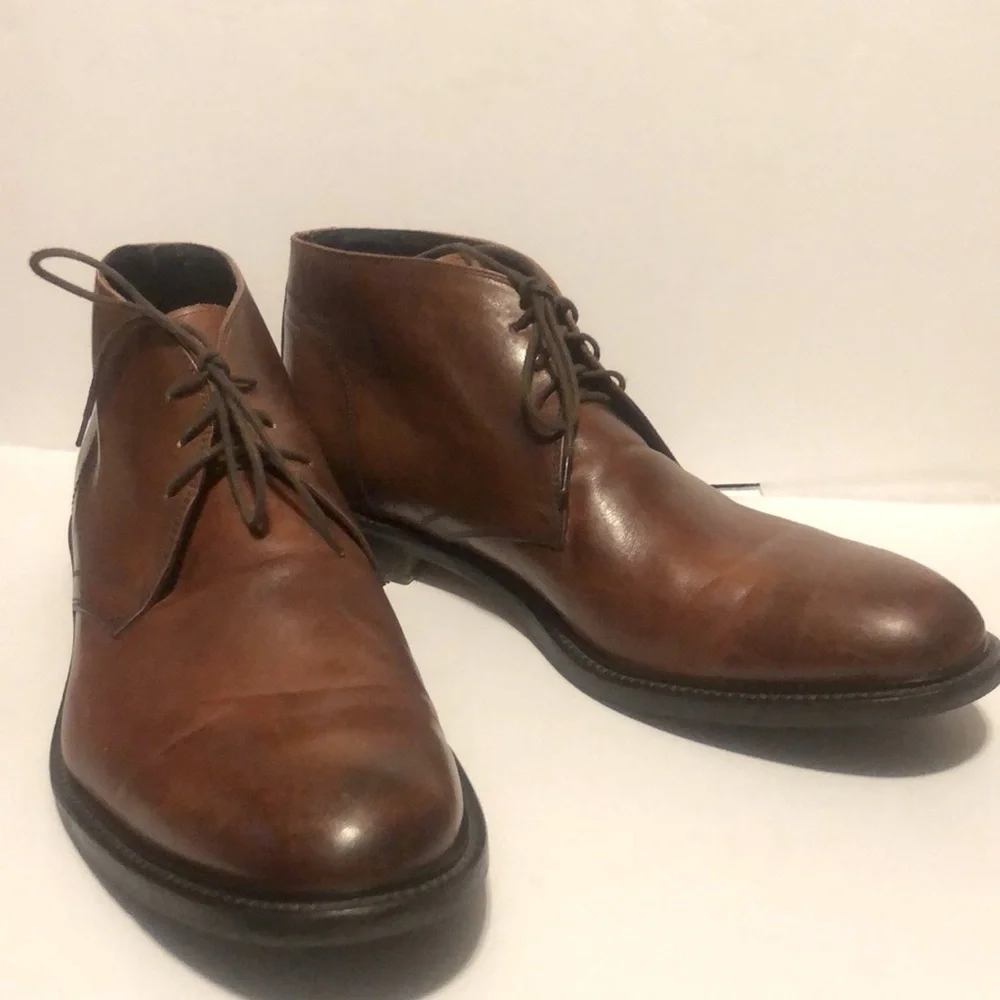 To Boot New York Men Cognac Aero Richard Leather Calf Chukka Boots
